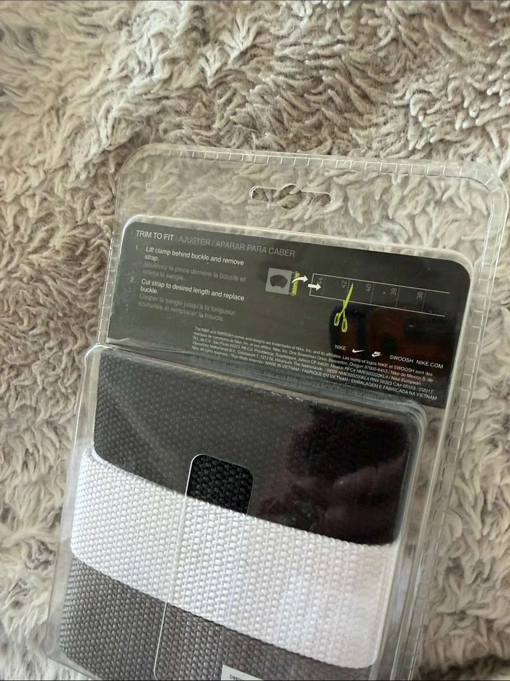 Nike 3-in-1 Web Pack Belts — Black, White, Gray
